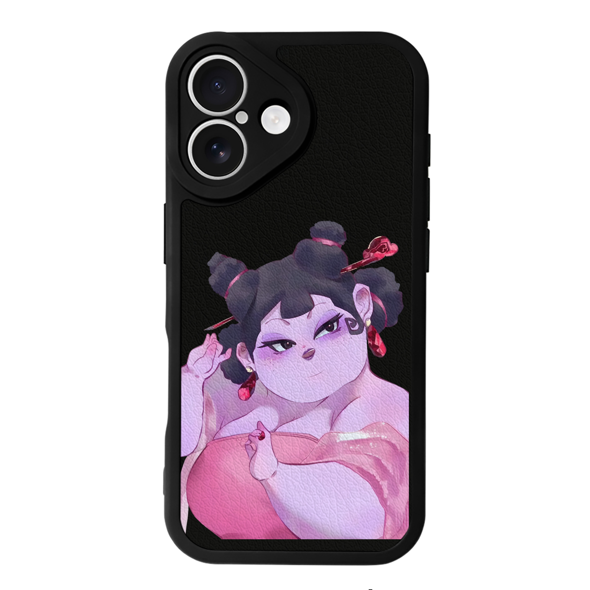 （画像用） Ne Zha 2 ナタ 魔童の大暴れ 【iPhone 16シリーズ対応】シリコンスマホケース（レザー調） 材質：シリコン